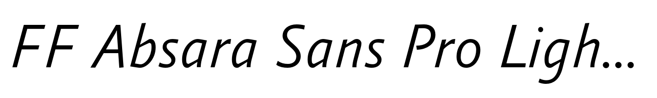 FF Absara Sans Pro Light Italic